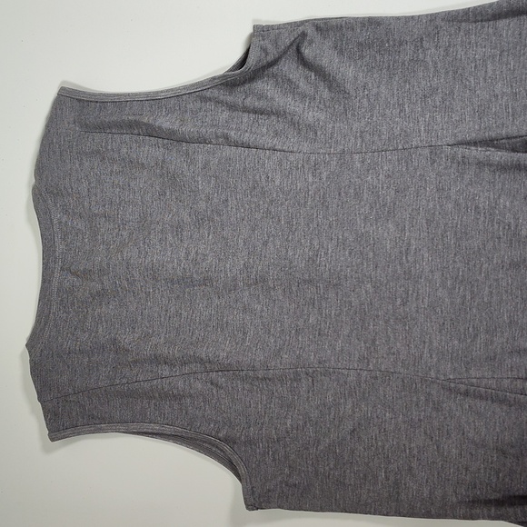 Halara Round Neck Button Sleeveless Flare Maxi Casual Dress Gray XL - Picture 9 of 12